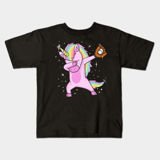 Dabbing Unicorn Catching a Baseball - Softball Humorous Dab Gift Shirt Kids T-Shirt